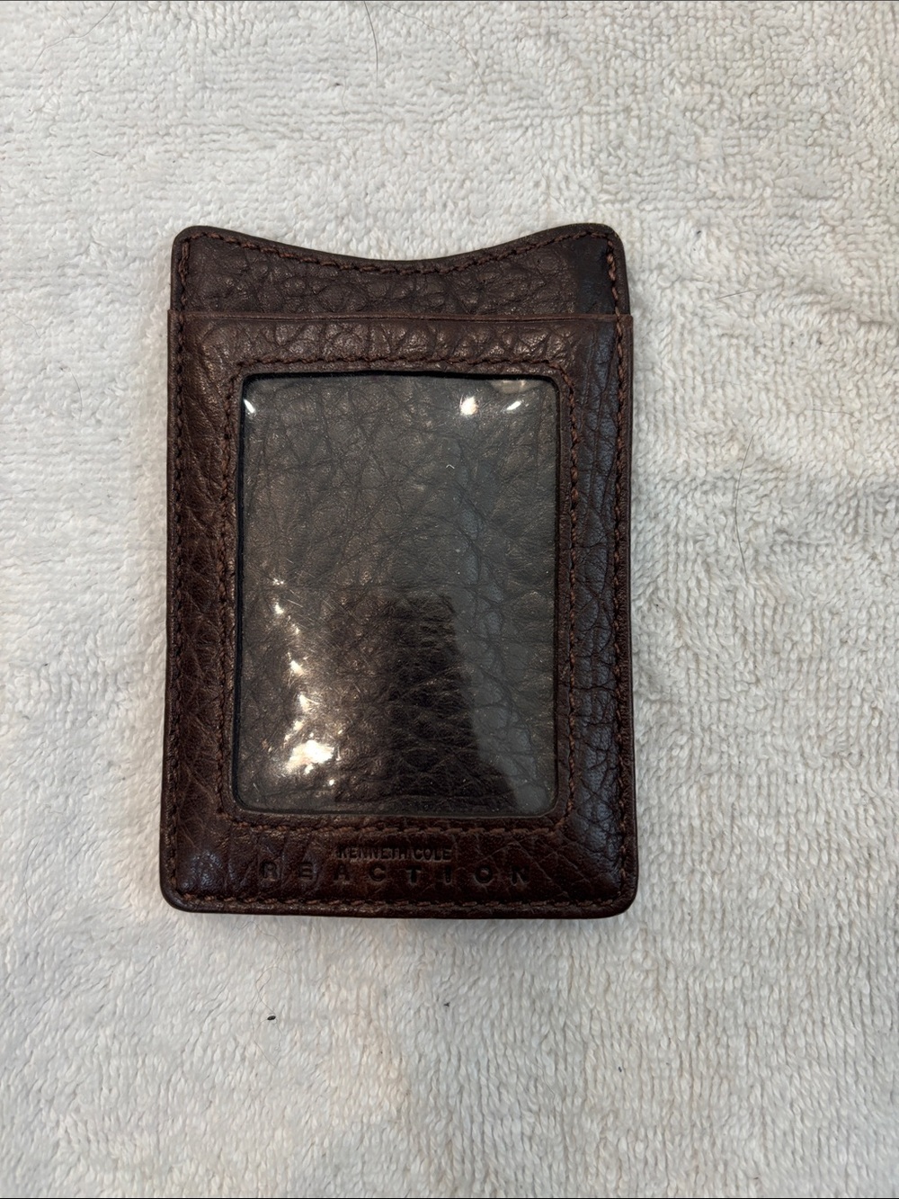 Kenneth Cole Reaction Dark Brown Leather ID & Card Holder